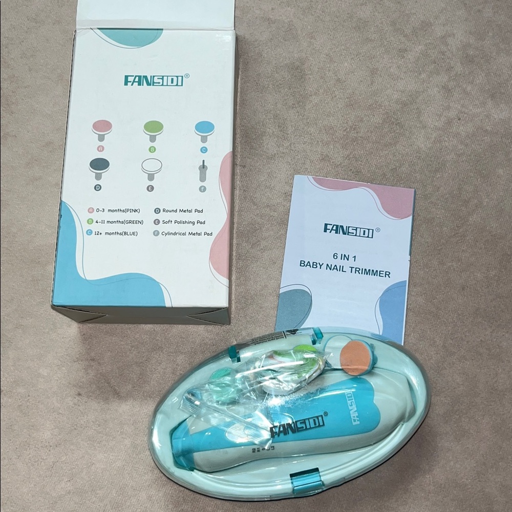 6 In 1 Electric Baby Nail Trimmer - Blue